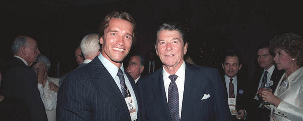 Ronald Reagan und Arnold Schwarzenegger im Jahr 1984, dts Nachrichtenagentur