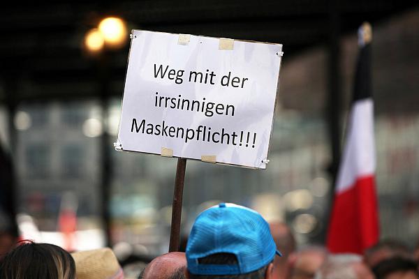 Demo von Corona-Skeptikern am 29.08.2020, über dts Nachrichtenagentur