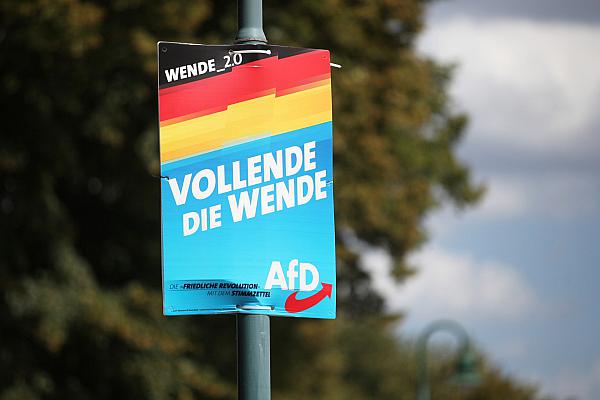 AfD-Plakat, über dts Nachrichtenagentur