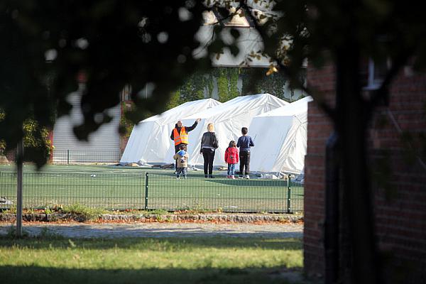 Flüchtlingsfamilie in einer 