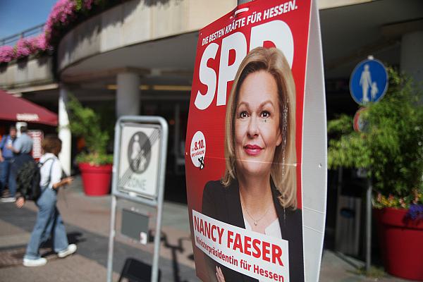 SPD-Wahlplakat zur Landtagswahl in Hessen 2023, über dts Nachrichtenagentur