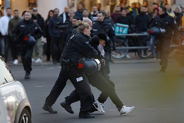 Verbotene Pro-Palästina-Demo am 18.10.2023, über dts Nachrichtenagentur