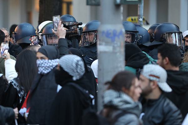 Verbotene Pro-Palästina-Demo am 18.10.2023, über dts Nachrichtenagentur