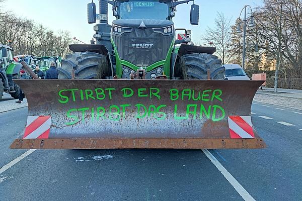 Bauernproteste am 08.01.2024, via dts Nachrichtenagentur