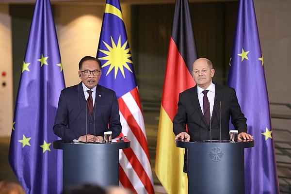 Anwar Ibrahim und Olaf Scholz am 11.03.2024, via dts Nachrichtenagentur