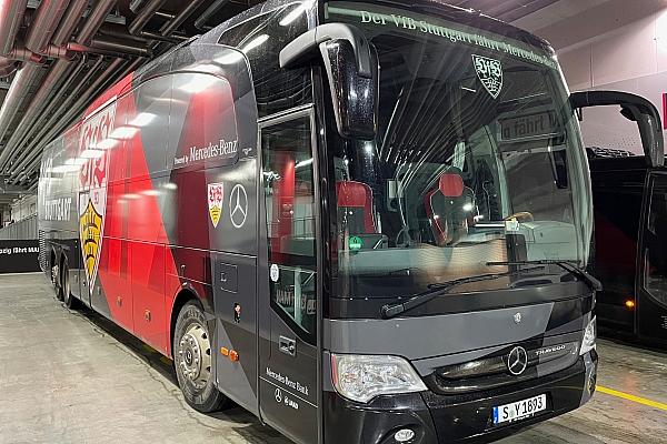 Mannschaftsbus des VfB Stuttgart (Archiv), via dts Nachrichtenagentur