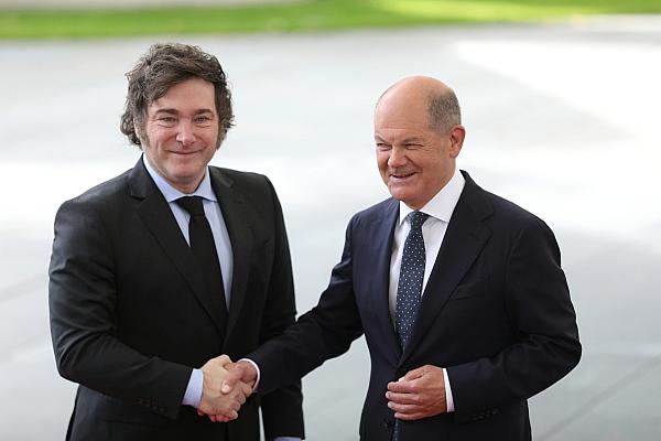 Javier Milei und Olaf Scholz am 23.06.2024, via dts Nachrichtenagentur