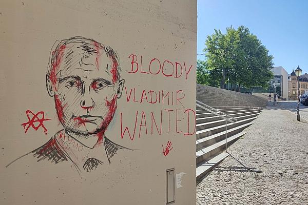 Anti-Putin-Graffiti (Archiv), via dts Nachrichtenagentur