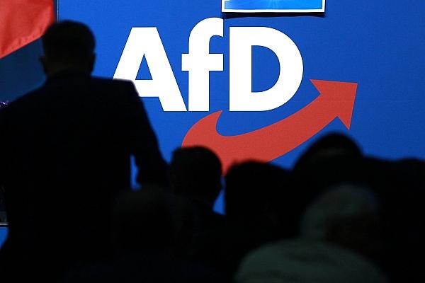 Logo auf AfD-Parteitag (Archiv), via dts Nachrichtenagentur