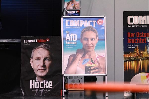 Compact-Stand auf AfD-Parteitag (Archiv), via dts Nachrichtenagentur