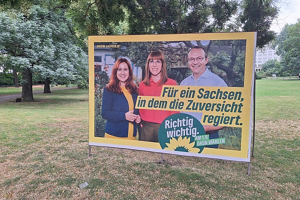 Grünen-Wahlplakat zur Landtagswahl in Sachsen (Archiv), via dts Nachrichtenagentur