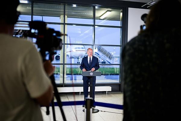 Olaf Scholz bei Statement zu Gefangenenaustausch am 01.08.2024, Güngör, Marvin Ibo/BPA via dts Nachrichtenagentur