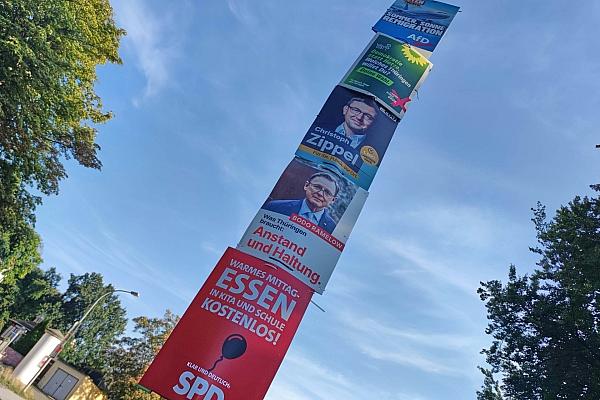 Wahlplakate von SPD, Linken, CDU, Grünen und AfD zur Landtagswahl in Thüringen (Archiv), via dts Nachrichtenagentur