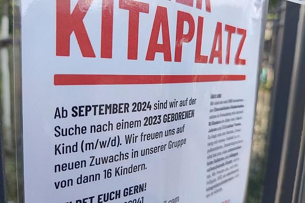 Ausschreibung von Kitaplatz am 11.08.2024, via dts Nachrichtenagentur