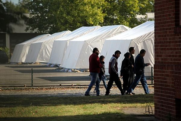 Flüchtlinge in einer 