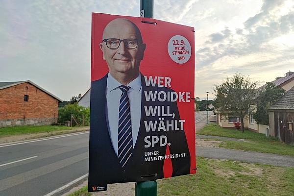 SPD-Wahlplakat mit Dietmar Woidke zur Landtagswahl in Brandenburg (Archiv), via dts Nachrichtenagentur