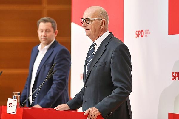 Lars Klingbeil und Dietmar Woidke am 23.09.2024, via dts Nachrichtenagentur