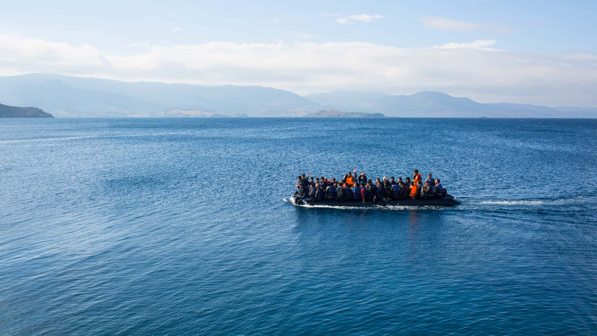 Flüchtlinge auf dem Weg nach Lesbos