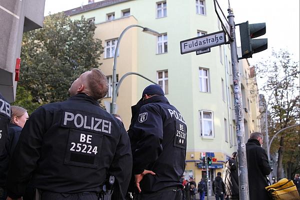 Polizei bei verbotener Pro-Palästina-Demo (Archiv), via dts Nachrichtenagentur