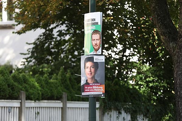 Wahlplakate von CDU und BSW zur Landtagswahl in Sachsen (Archiv), via dts Nachrichtenagentur